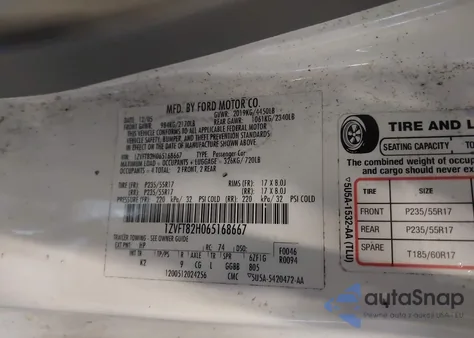 2006 Ford Mustang Gt z USA, uszkodzony, nr VIN 1ZVFT82H065168667